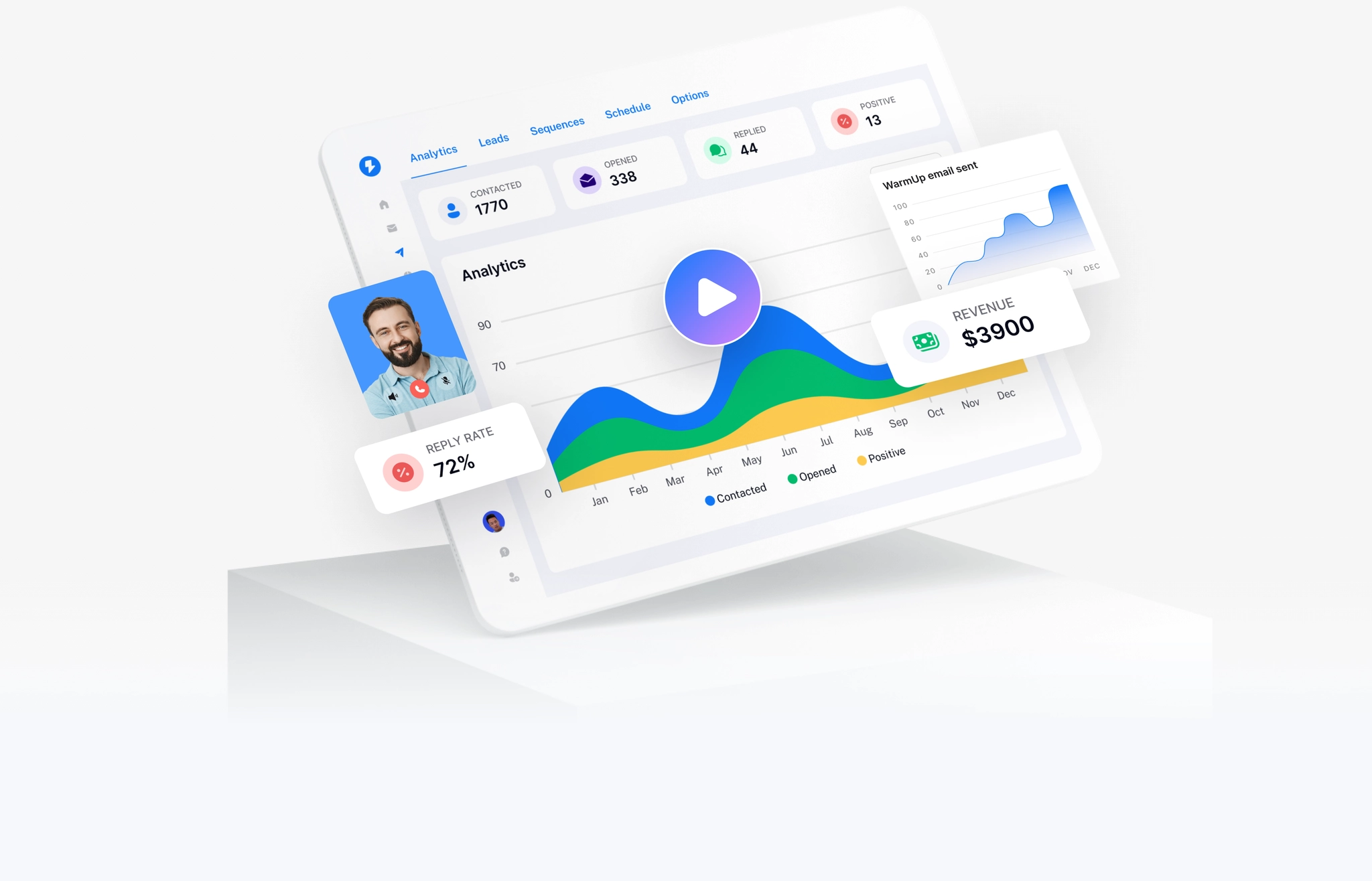 Official Instantly product visual illustrating the platform interface